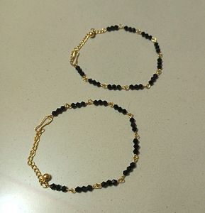 Beautiful golden and Black crystal Bracelet Or ank