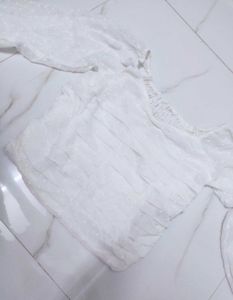 Cute White Crop TOP