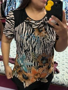 Pintrest korean Floral Print Top