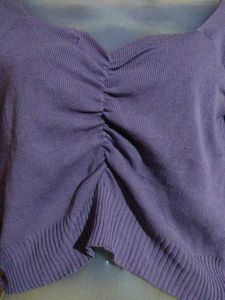 Lavender long sleeve crop top