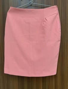 Allen Solly Peach Pink Formal Skirt