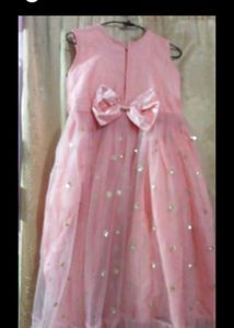 Pink Floral Girls Dress Party Gown
