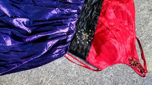 RED GORGEOUS BALLOON PROM DRESS