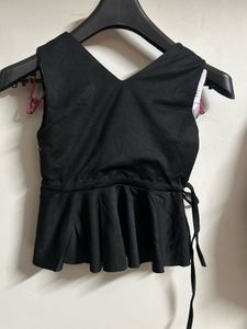 Chic Black Peplum Top