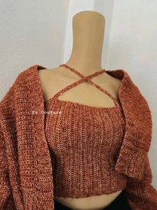 Crochet Cardigan Set