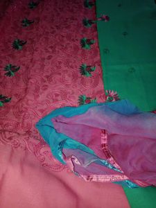 Unstitched Sequence work Embroidered Dress Materia