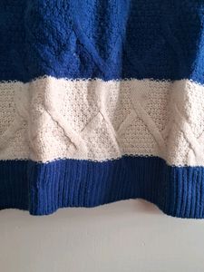 Blue and white sweater