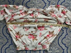 White Pink Floral Top