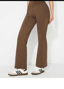 Brown Flared Yoga Pants