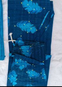 Blue Printed Salwar Kameez Suit