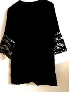 New Black Embroidered Kurti 🔥🌈