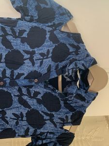 Floral Print Cold Shoulder Dress