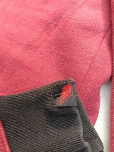 Red Graphic Zip-Up Hoodie