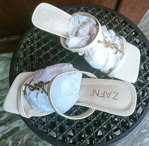 ZAfn Square-Toe Heeled Sandals