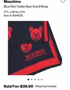 Moschino Shawl Authentic