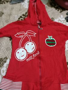 Fancy Girls Full Sleeves Hooded Sweatshirt