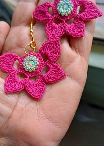 Crochet Hand Made Earrings
