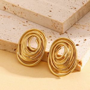 SALE 18K Gold Plated Spiral Earings
