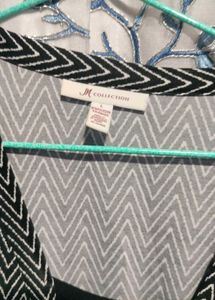 JM Collection Zig Zag Pattern Top