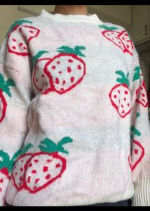 Strawberry Print Sweater