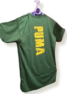 Men Green Tshirt Half Sleeved Xl Sized