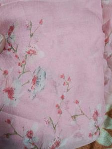 Pink Colour Dress Material With Dupatta