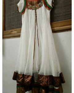 Anarkali Stone Work layered Kurta Set