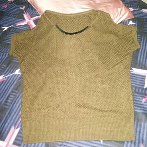 Olive Green Knit Top