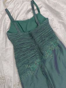 Teal Beaded Gown