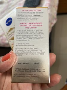 Nivea New Luminous evenglow facewash and day cream