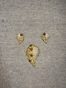 Leaf Pendant Necklace &amp; Earrings combo ✨🫶🏻