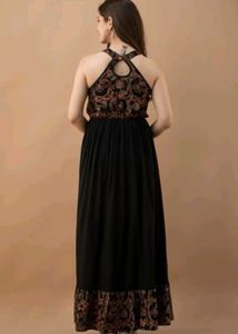 Daevish Women A-line Multicolor Maxi/Full Dress