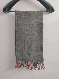 Reversible Gray Herringbone Scarf