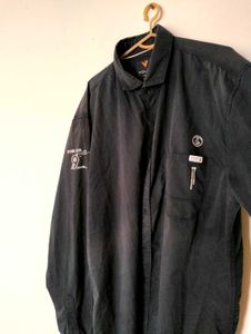Volcom Black Button-Down Shirt