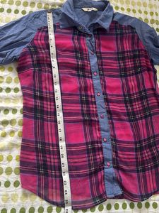 Plaid &amp; Denim Button-Up