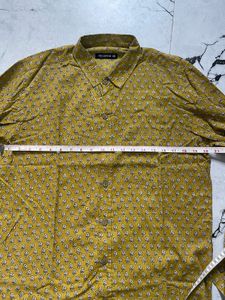 Block Printed Mustard Shirt