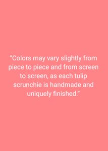 Tulip Scrunchies - Handmade Comfort