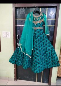 Elegant Teal Anarkali Dress