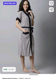 Comfy Grey Bath Robe