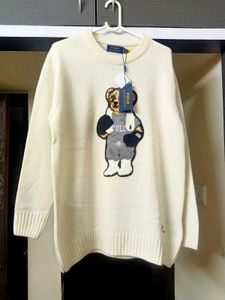 New Ralph Lauren Polo Bear Cream Knit Sweater
