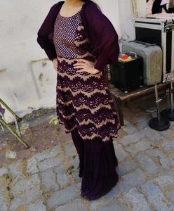 3 Pieces Purple Garara Set