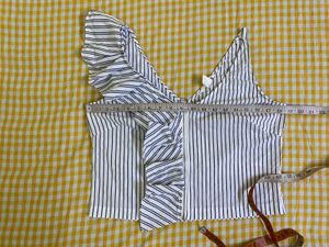 H&amp;M Striped Ruffle Tank Top Bust 36