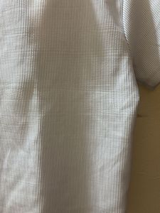 White Ribbed Polo Shirt