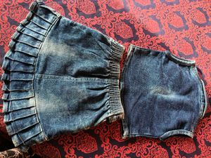 Denim Skirt &amp; Vest Set
