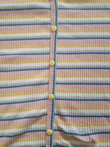 Multicolor Ribbed Top