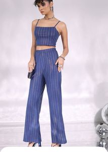 Sparkly Blue Crop Top