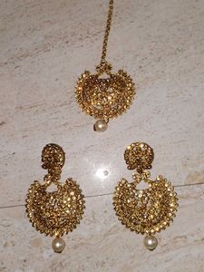 Gold Indian Jewelry Set