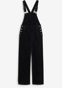 BLACK COTTON CORDUROY DUNGAREES
