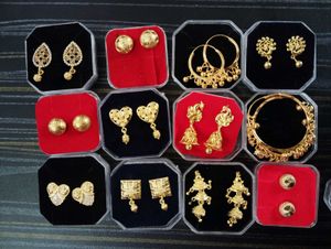Assorted Gold Plated Earrings- ANY 3