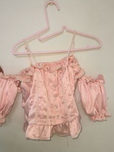 Pink Satin Top